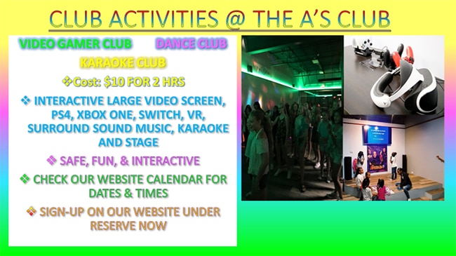 The A's Club Activities